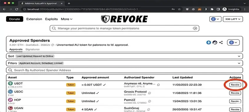 Revoke Metamask